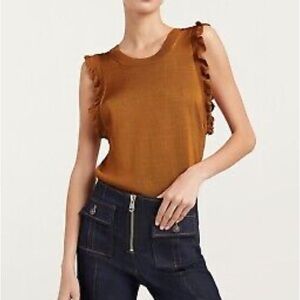 Cinq à Sept Lenore Top in Pecan size small